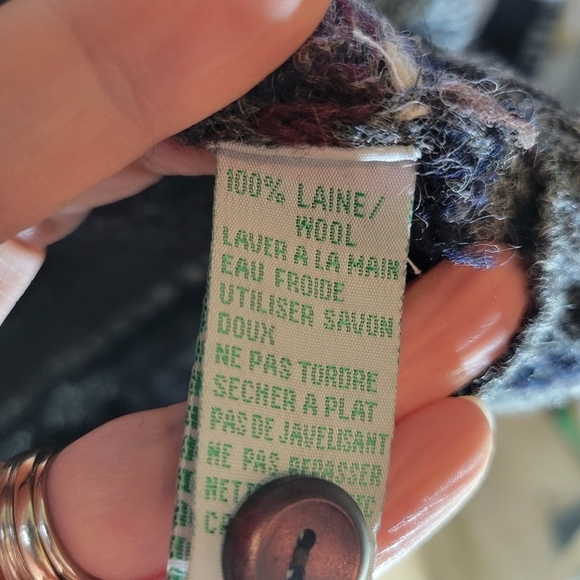 ❤️ 3 for $35 Simons wool multicolor floral grandpa cottagecore vest Cardigan med - Picture 7 of 7